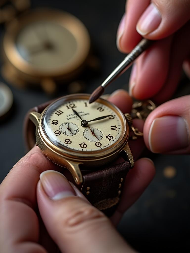 Proceso de restauración de reloj vintage